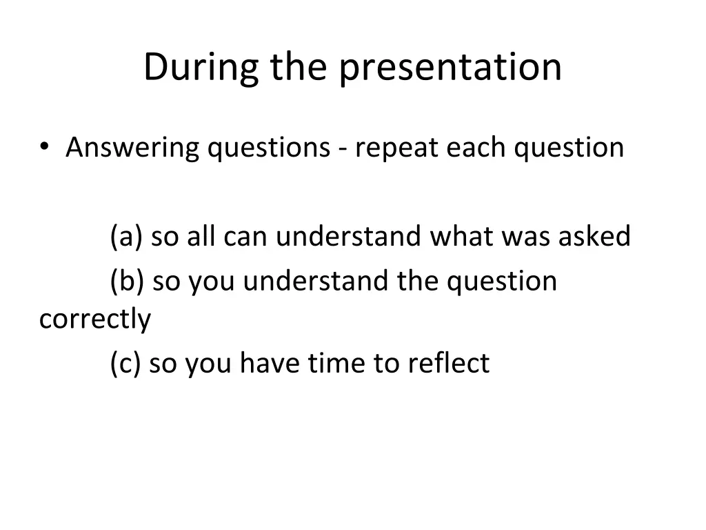 during the presentation 3