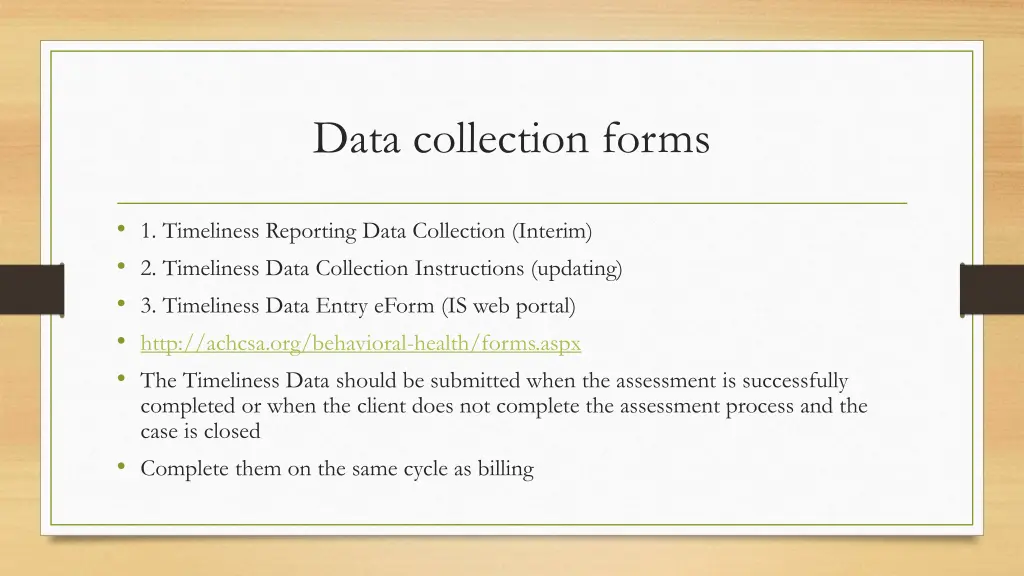 data collection forms
