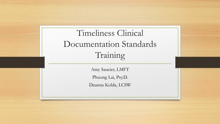 timeliness clinical documentation standards