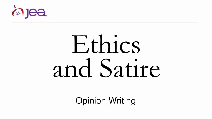 ethics and satire