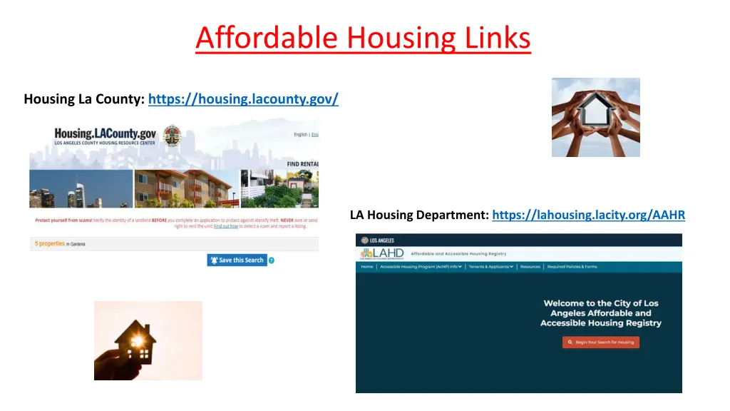 affordable housing links
