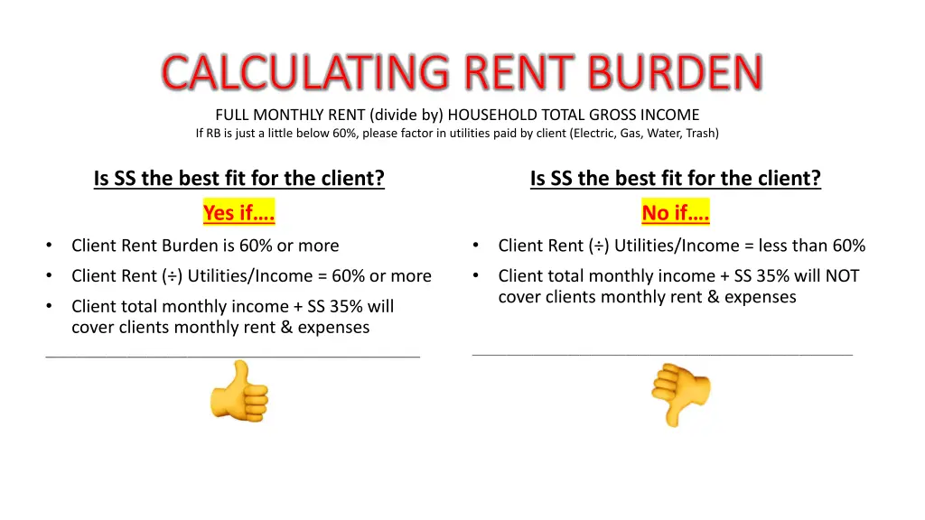 calculating rent burden full monthly rent divide
