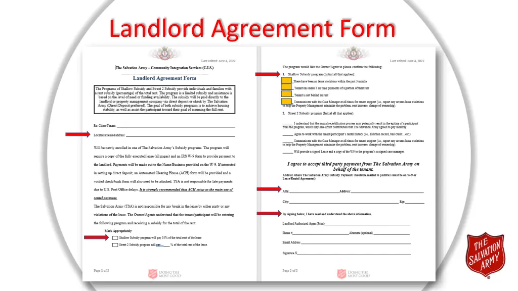 landlord agreement form
