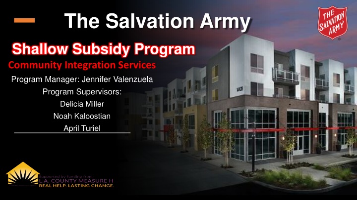 the salvation army shallow subsidy program