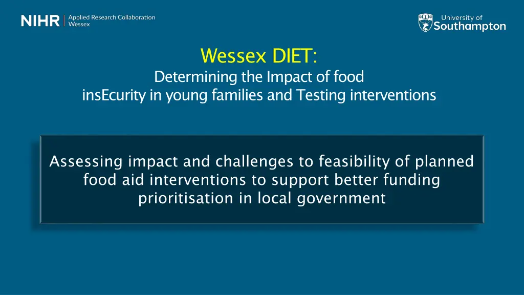 wessex diet determining the impact of food