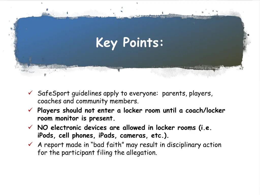 key points
