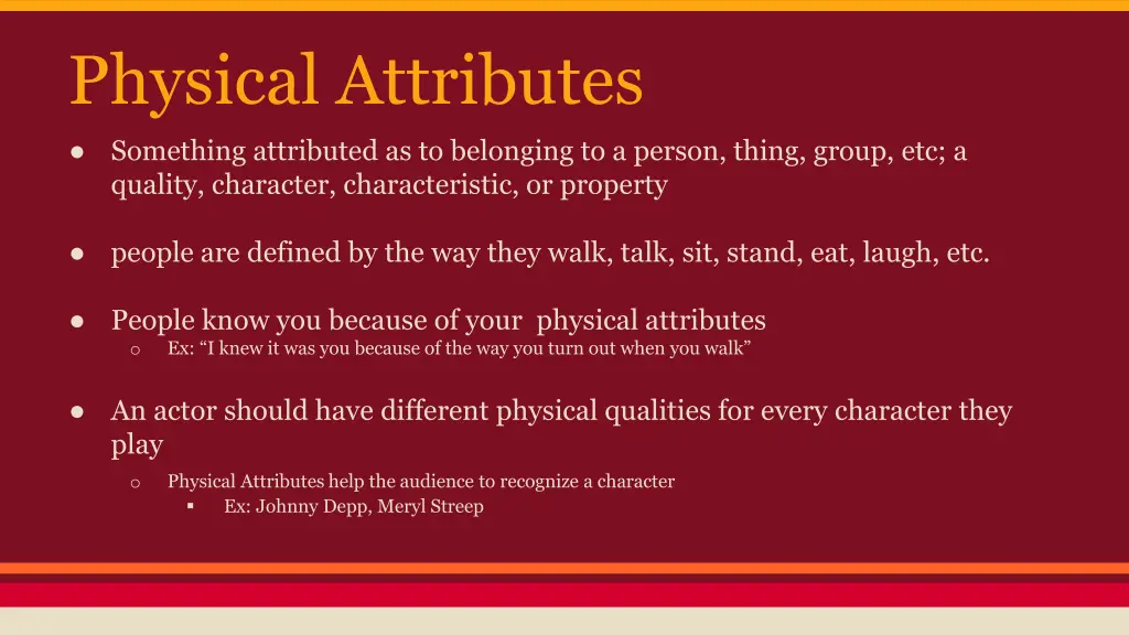 physical attributes
