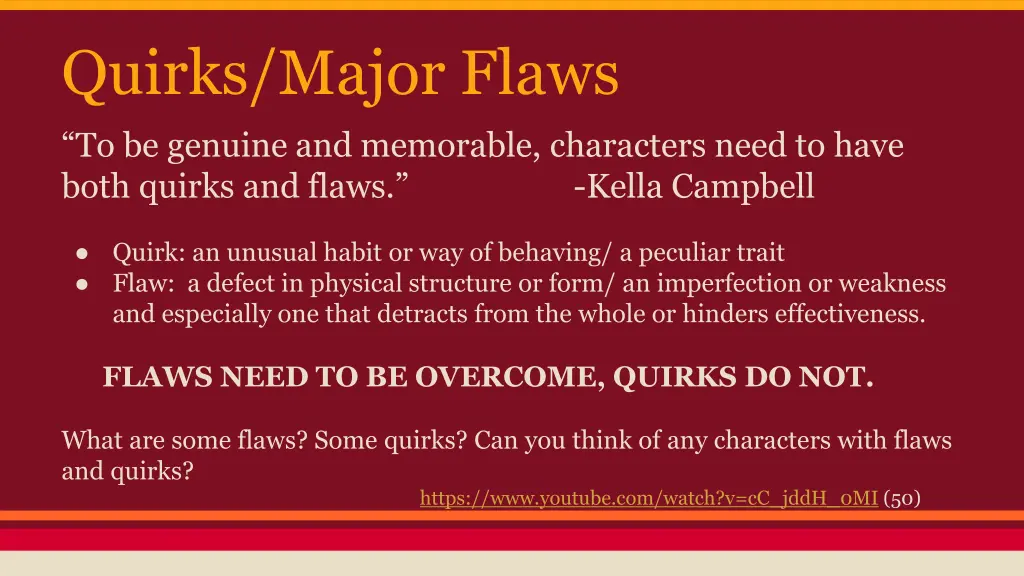 quirks major flaws