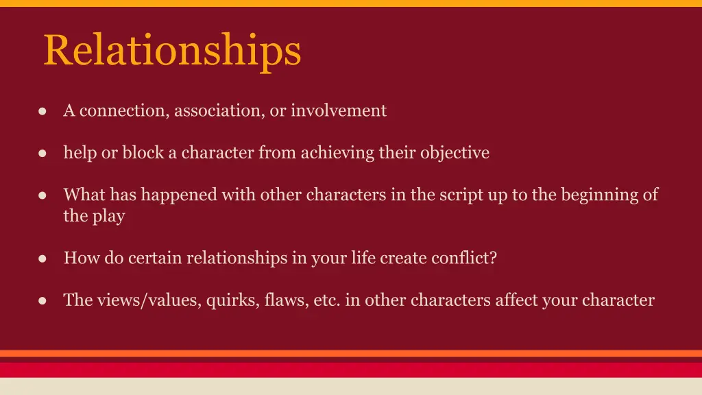 relationships
