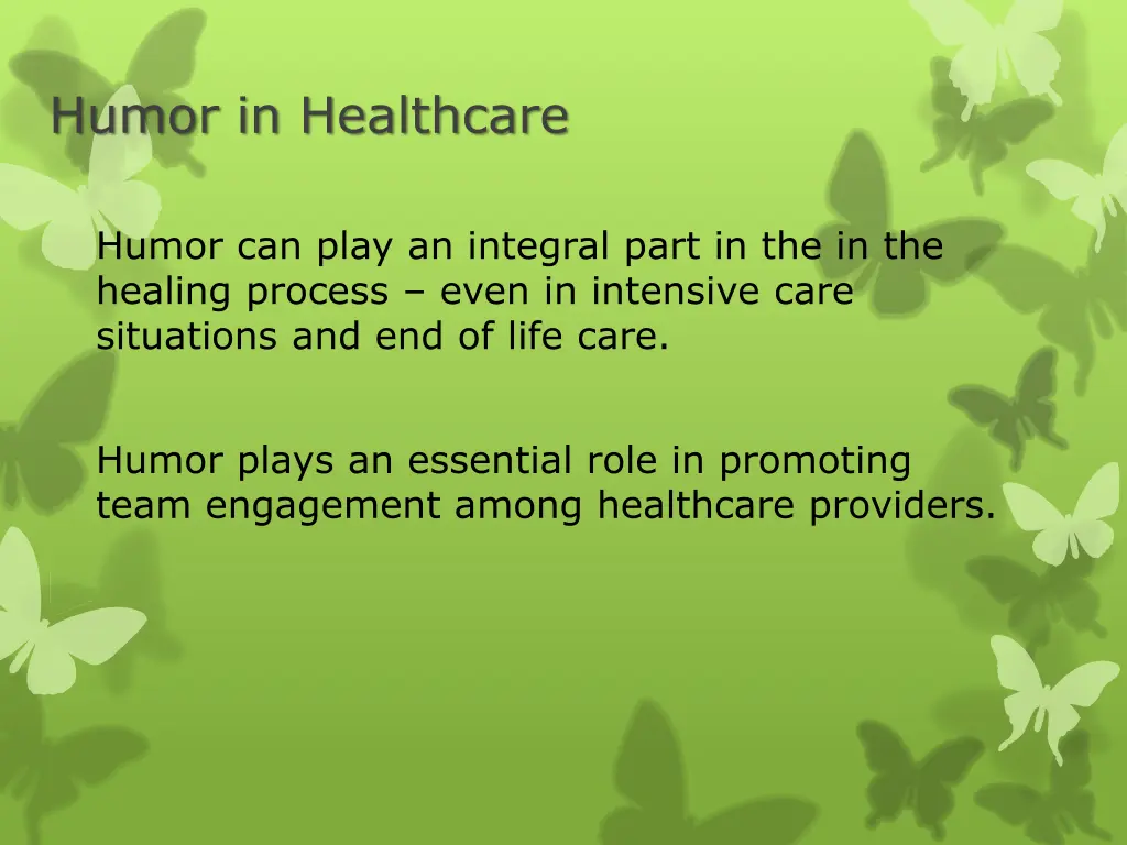 humor in healthcare 1
