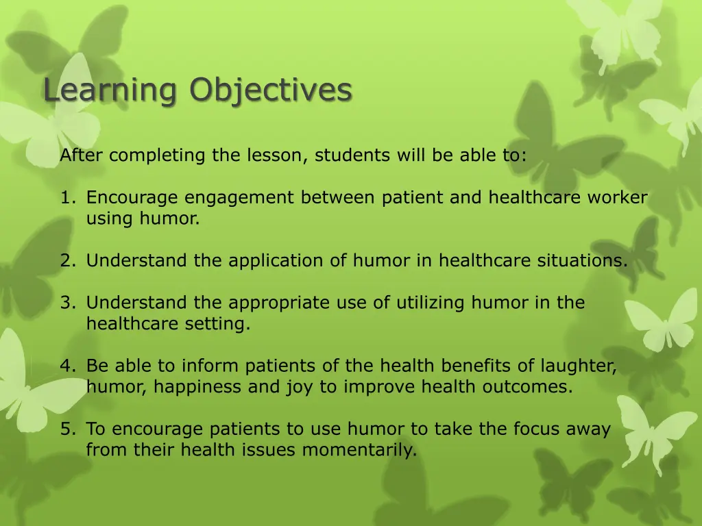 learning objectives