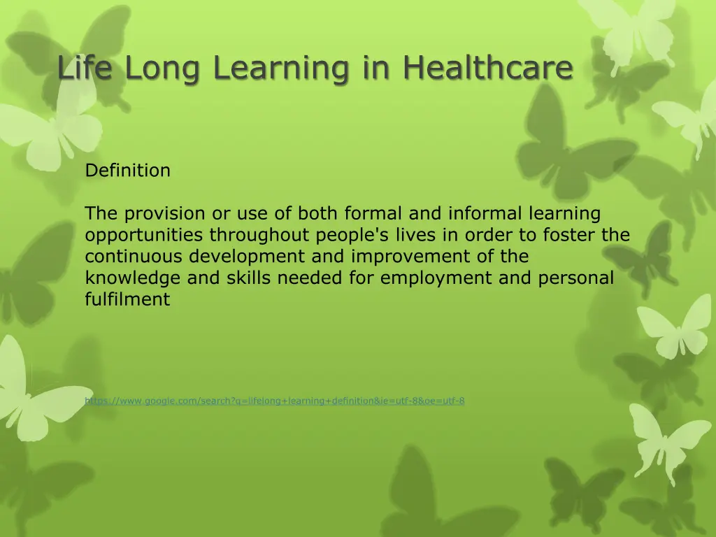 life long learning in healthcare