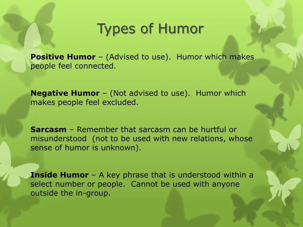 types of humor