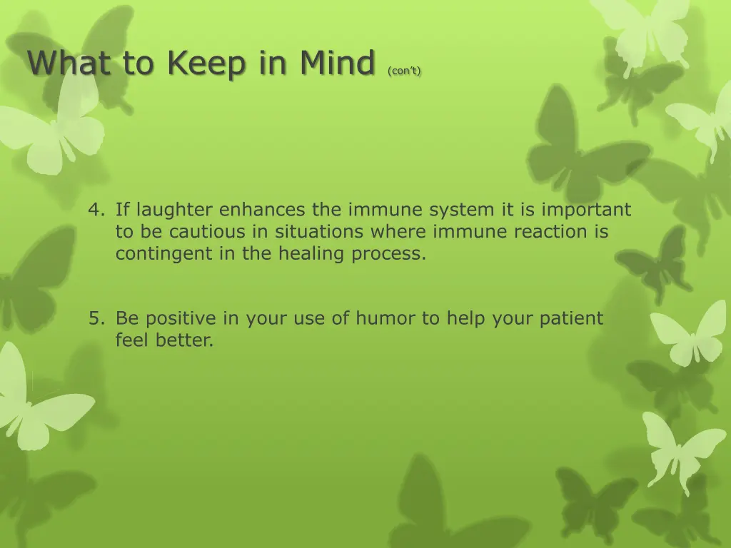 what to keep in mind con t