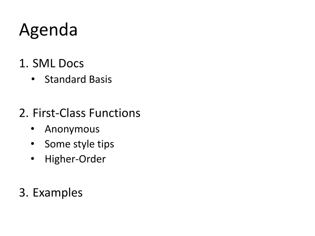 agenda