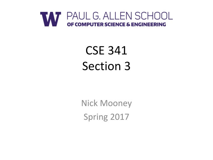 cse 341 section 3