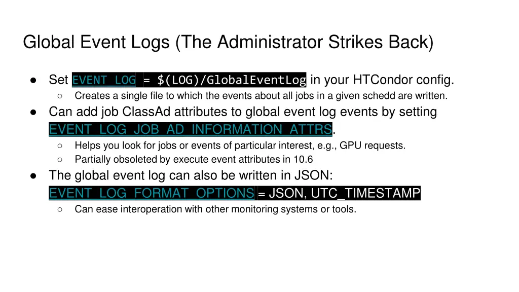 global event logs the administrator strikes back