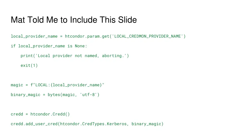 mat told me to include this slide