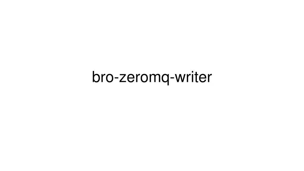 bro zeromq writer