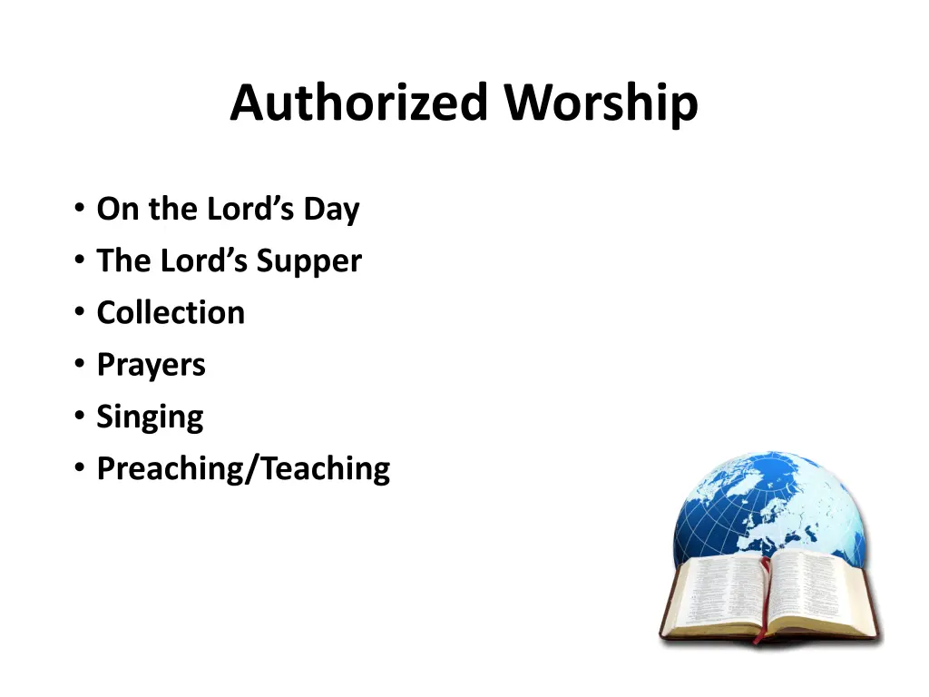 authorized worship