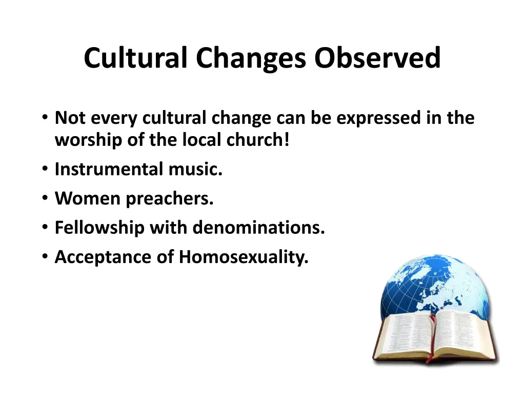 cultural changes observed 1