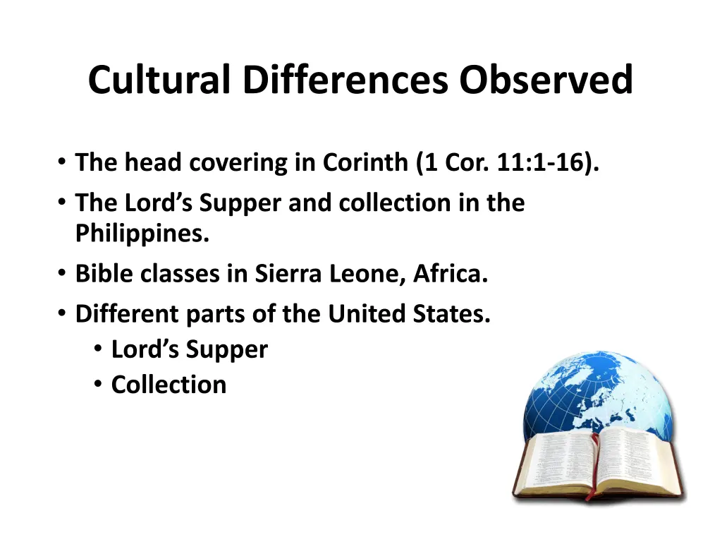 cultural differences observed