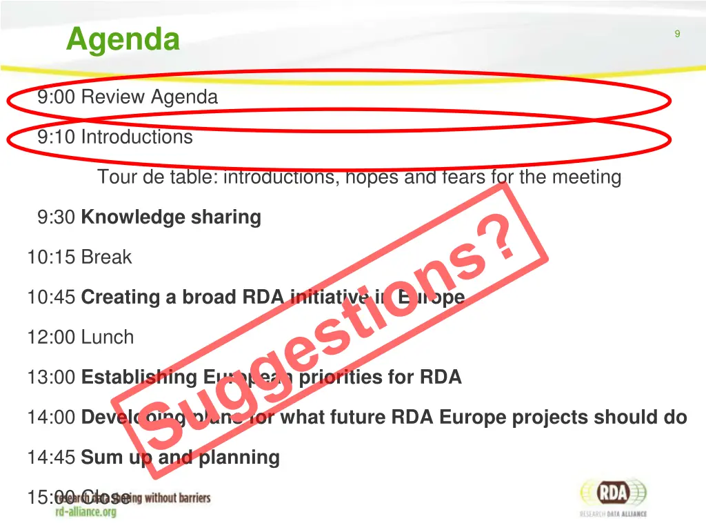 agenda 1