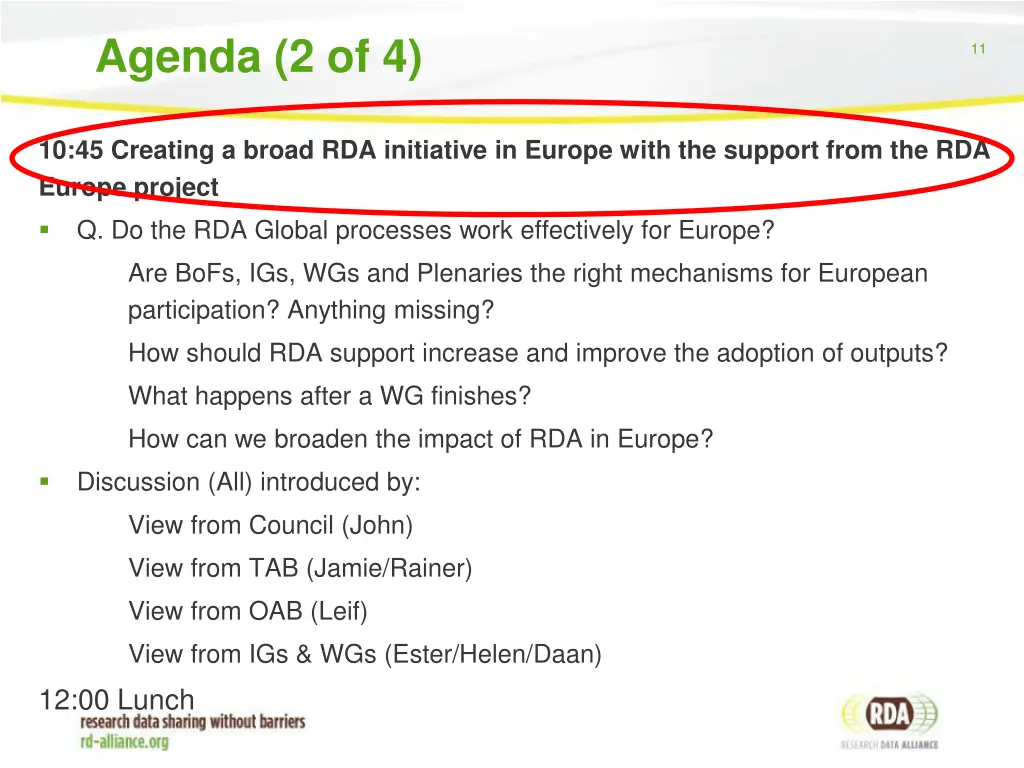 agenda 2 of 4