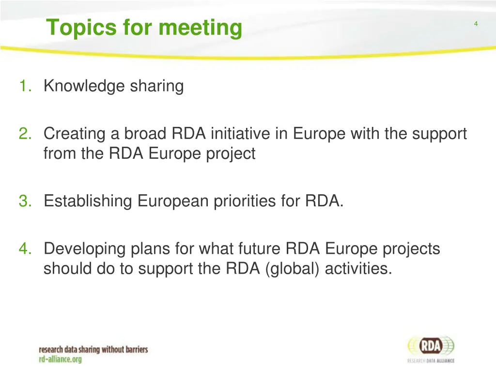topics for meeting