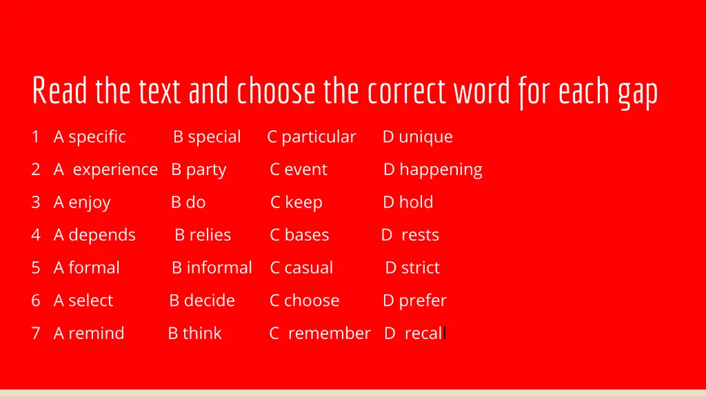 read the text and choose the correct word