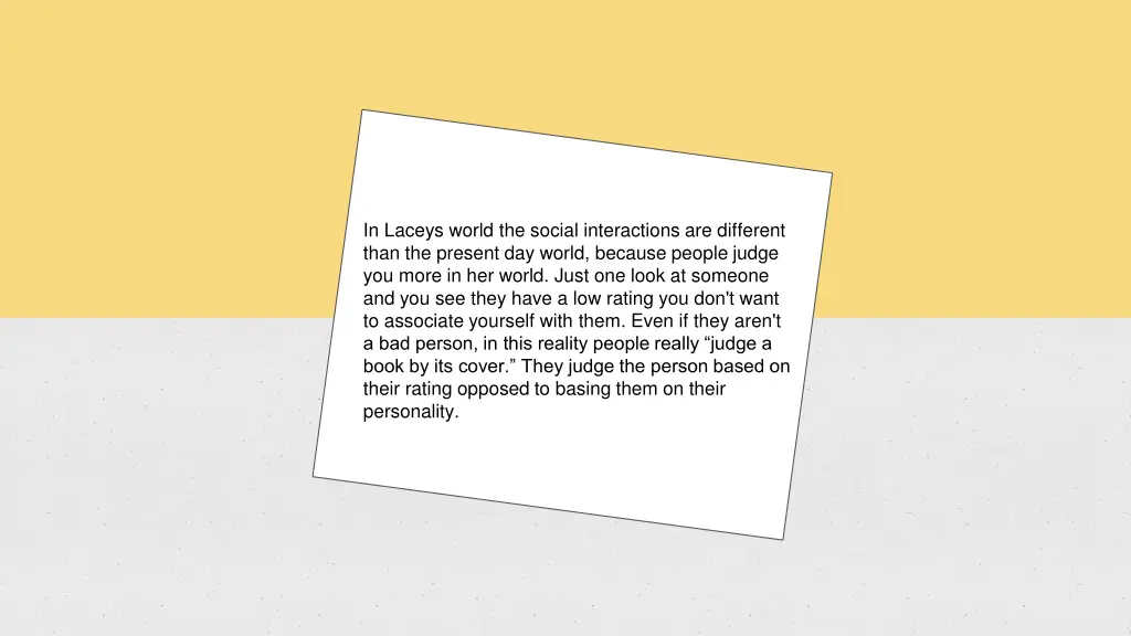 in laceys world the social interactions