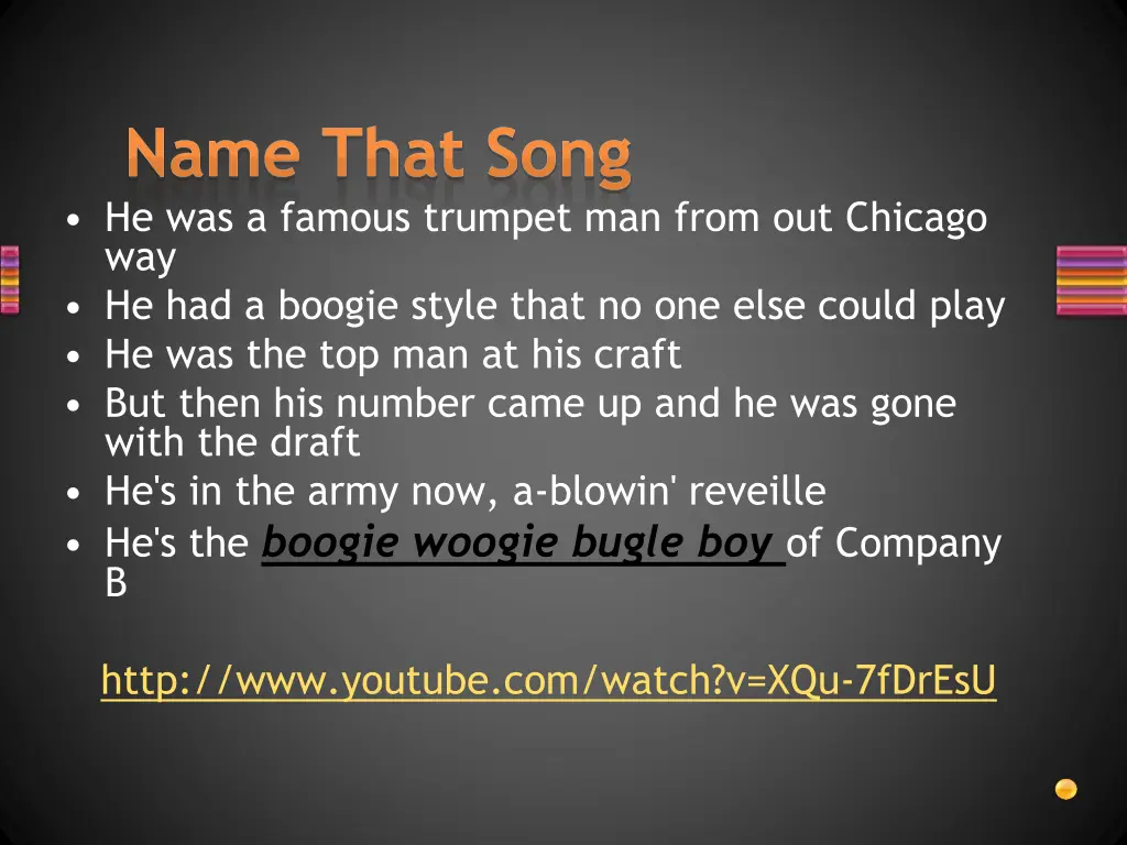 name that song he was a famous trumpet man from