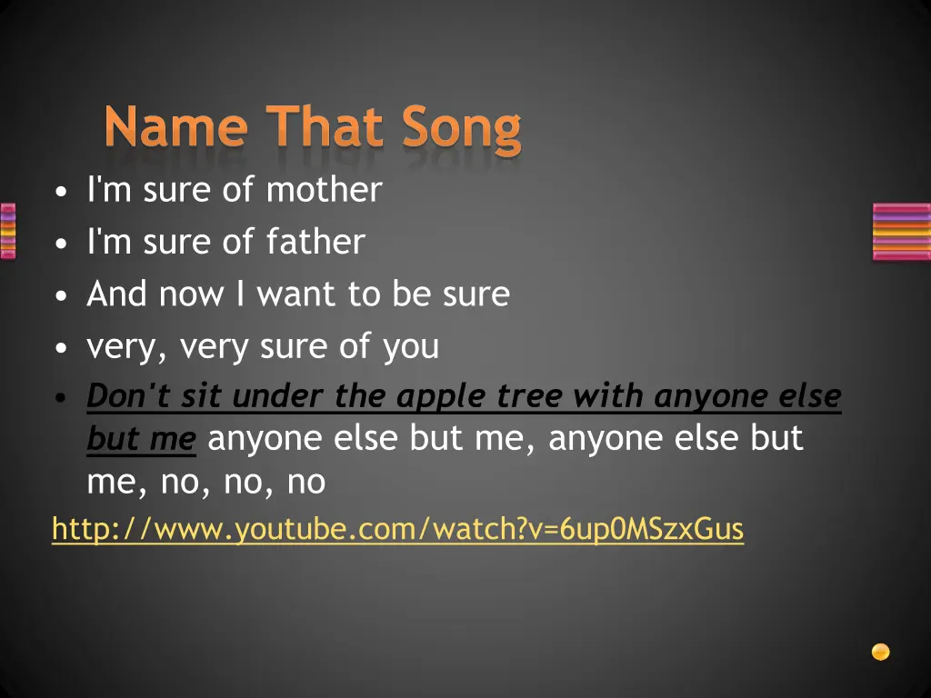 name that song i m sure of mother i m sure
