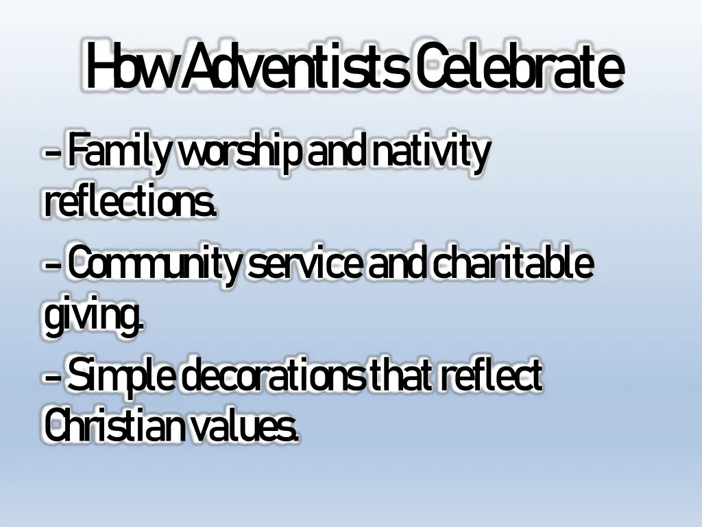 h ow a dventists celebrate fam ily w orship