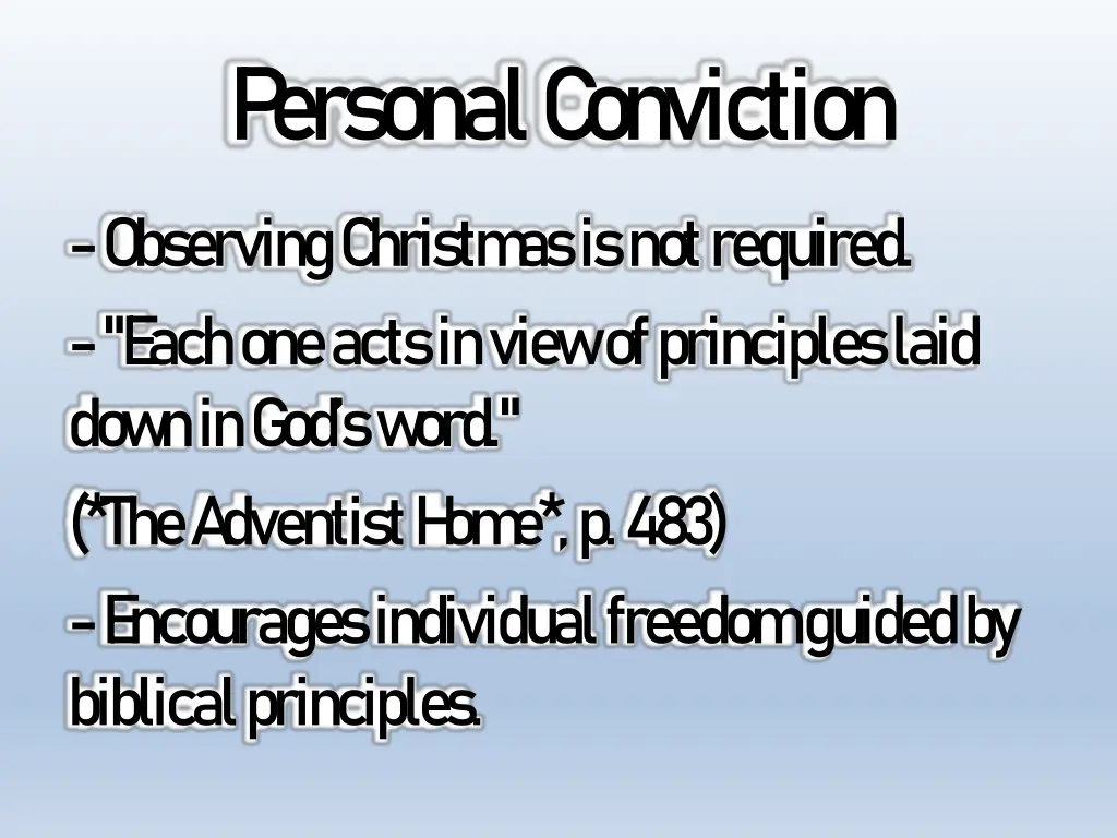 p ersonal c onviction