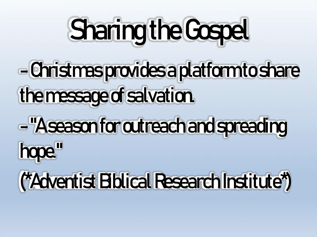 sharing the g ospel