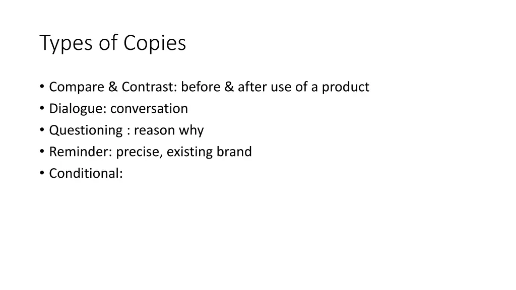 types of copies