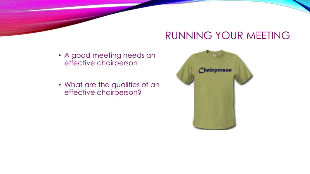 running your meeting