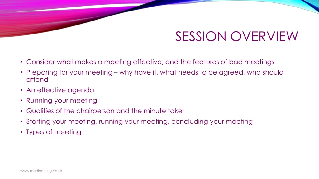 session overview