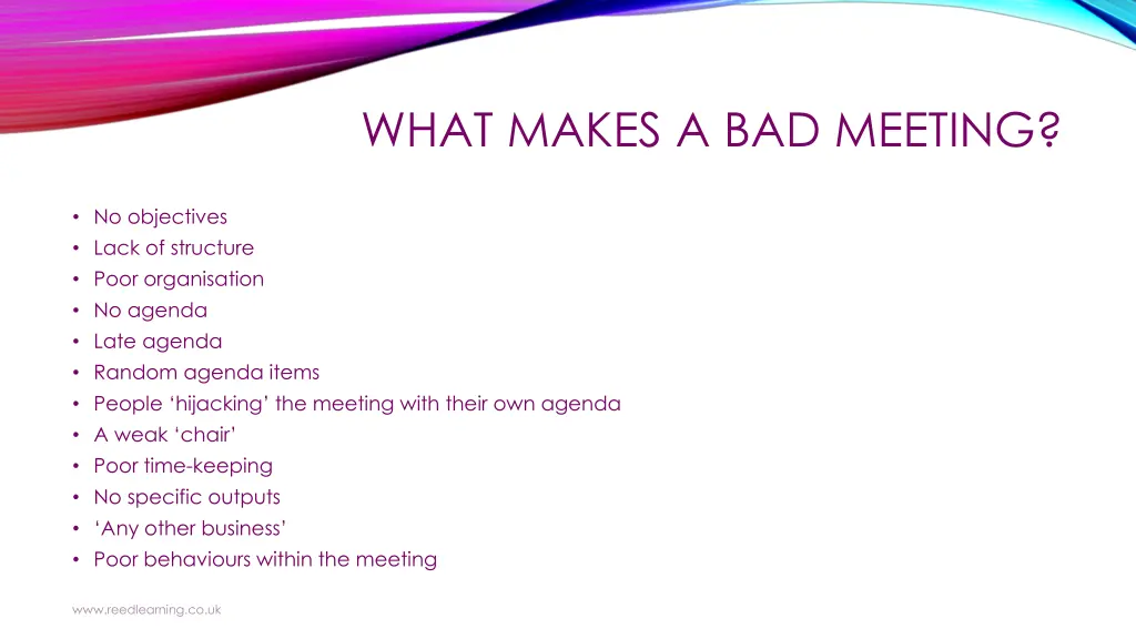 what makes a bad meeting