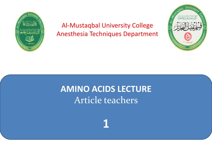al mustaqbal university college anesthesia