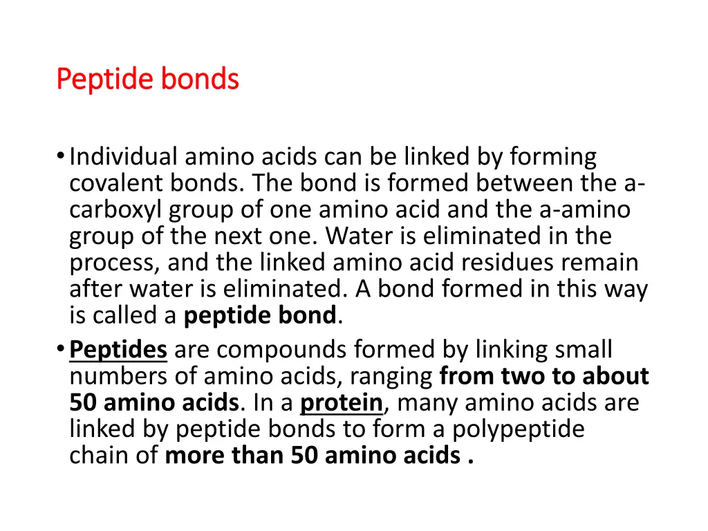 peptide bonds peptide bonds