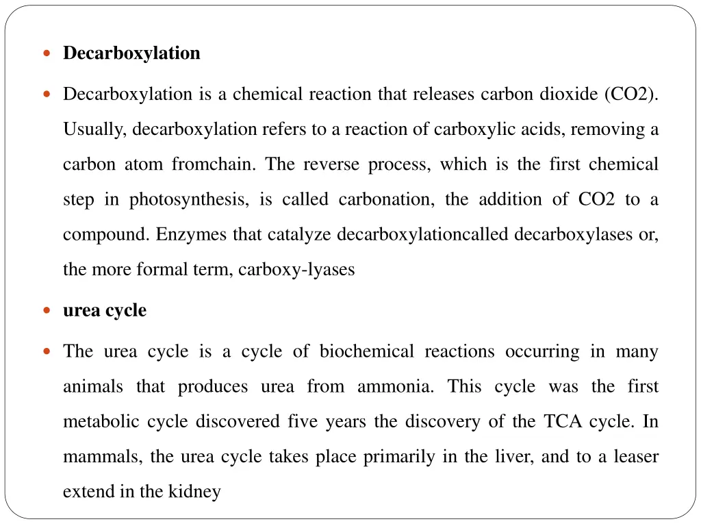decarboxylation
