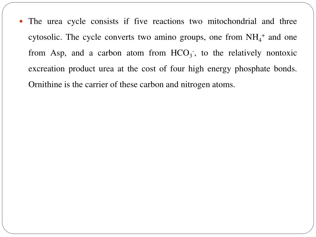 the urea cycle consists if five reactions