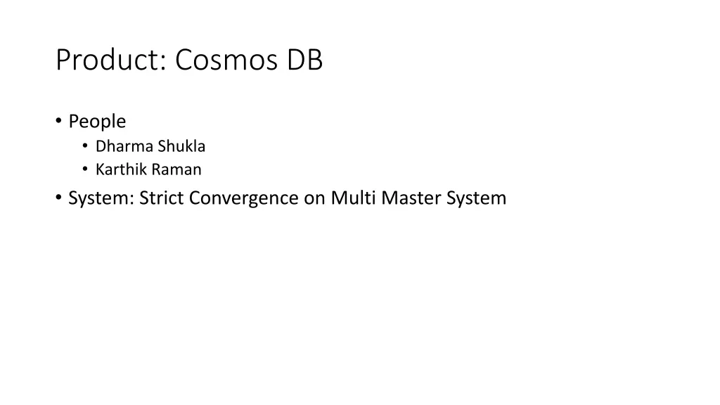 product cosmos db