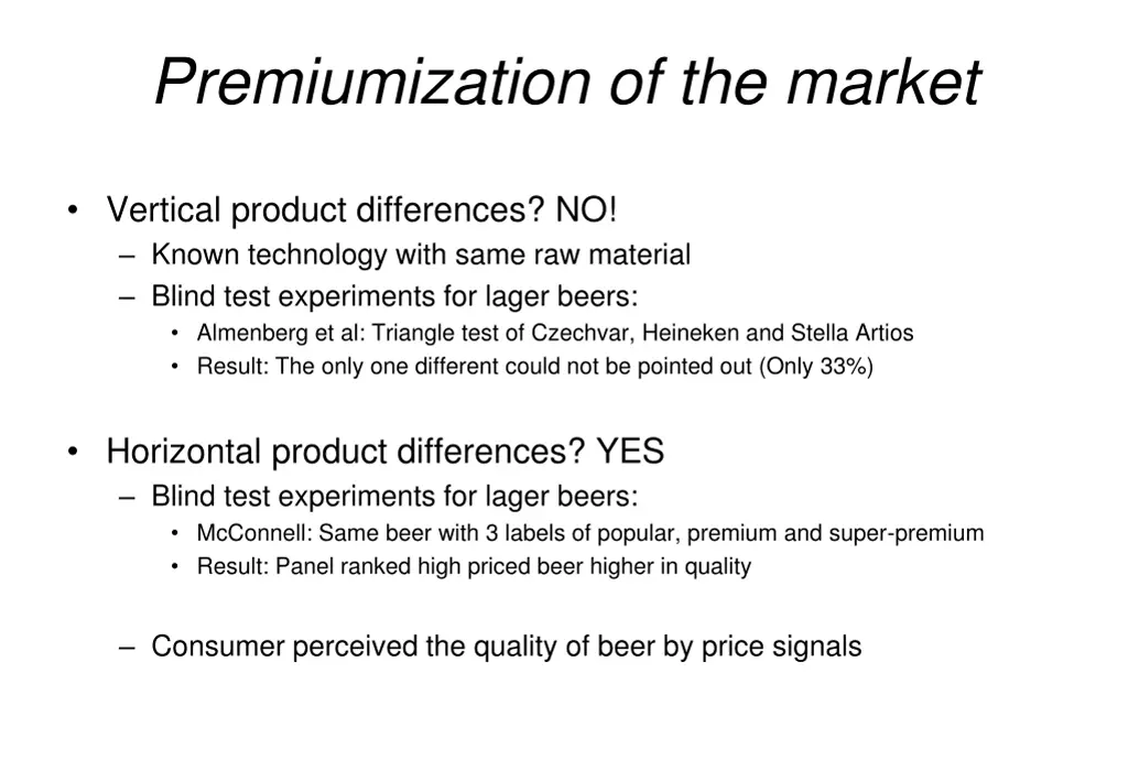premiumization of the market 1