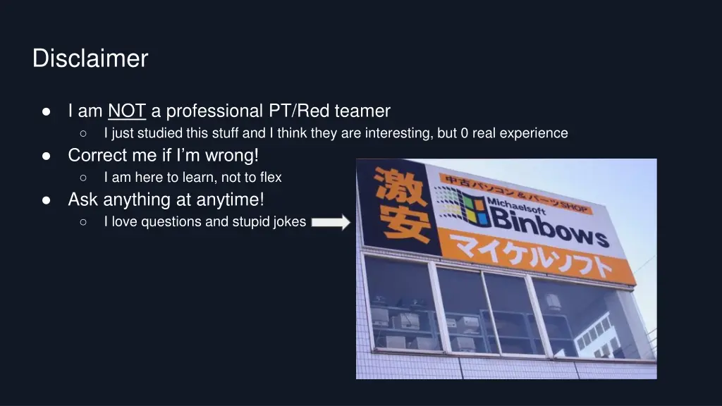 disclaimer
