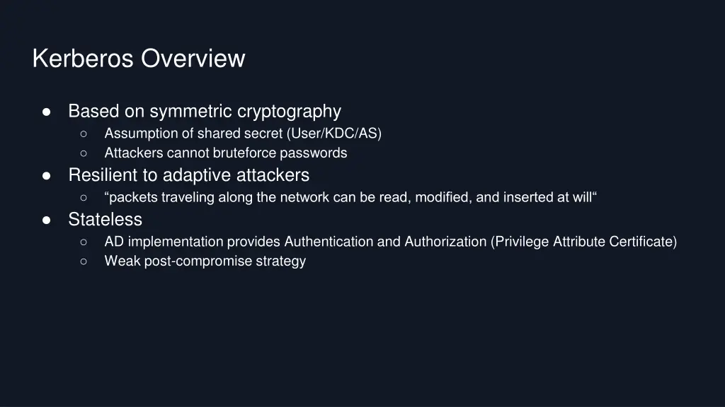 kerberos overview 1