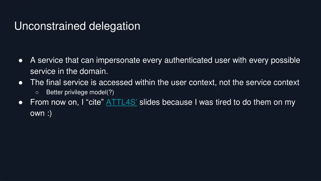 unconstrained delegation
