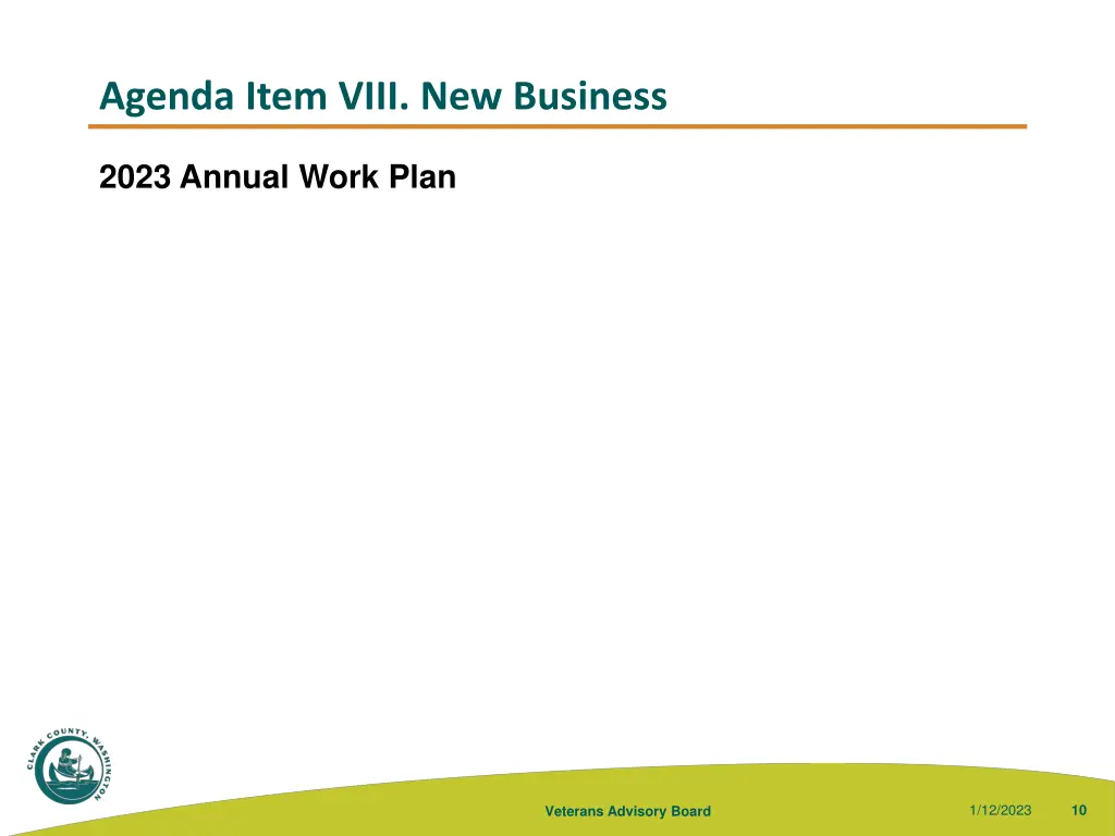 agenda item viii new business